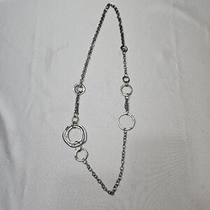 Premier Designs Two toned Necklace Silver and Gold tone LONG chain 36"